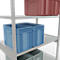 Schulte Lagertechnik Système de rayonnages à tablettes emboîtables MULTIplus 250, rayonnage de base, verrou de longueur, 3000x1300x800 mm, 7 tablettes, gris clair