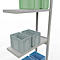 Schulte Lagertechnik Système de rayonnages à tablettes emboîtables MULTIplus 250, rayonnage de base, verrou de longueur, 3000x750x300 mm, 7 tablettes, gris clair