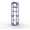 Schulte Lagertechnik Système de rayonnages à tablettes emboîtables MULTIplus 250, rayonnage de base, verrou de longueur, 3000x750x500 mm, 7 tablettes, bleu gentiane/zingué