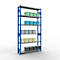 Schulte MULTIplus250 Rayonnage emboîtable, rayonnage de base, 6 tablettes, jusqu'à 250 kg par tablette, montage sans outillage, L 1300 x P 300 x H 2500, bleu gentiane/galvanisé