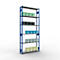 Schulte MULTIplus250 Rayonnage emboîtable, rayonnage de base, 7 tablettes, jusqu'à 250 kg par tablette, montage sans outillage, L 1300 x P 300 x H 3000, bleu gentiane/galvanisé