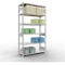 Schulte MULTIplus250 rekken zonder schroeven, basisrek, 6 legborden, tot 250 kg per legbord, zonder gereedschap monteerbaar, B 1300 x D 500 x H 2500, lichtgrijs