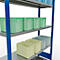 Schulte MULTIplus250 Steckregal, Grundregal, 5 Fachböden, bis 250 kg je Fachboden, werkzeuglos montierbar, B 1300 x T 400 x H 2000, enzianblau/verzinkt