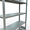Schulte MULTIplus250 Steckregal, Grundregal, 5 Fachböden, bis 250 kg je Fachboden, werkzeuglos montierbar B 1300 x T 400 x H 2000, silbergrau