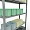 Schulte MULTIplus250 Steckregal, Grundregal, 5 Fachböden, bis 250 kg je Fachboden, werkzeuglos montierbar B 1300 x T 400 x H 2000, silbergrau