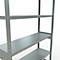 Schulte MULTIplus250 Steckregal, Grundregal, 5 Fachböden, bis 250 kg je Fachboden, werkzeuglos montierbar B 1300 x T 400 x H 2500, silbergrau
