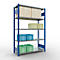 Schulte MULTIplus250 Steckregal, Grundregal, 5 Fachböden, bis 250 kg je Fachboden, werkzeuglos montierbar, B 1300 x T 500 x H 2000, enzianblau/verzinkt