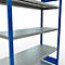 Schulte MULTIplus250 Steckregal, Grundregal, 5 Fachböden, bis 250 kg je Fachboden, werkzeuglos montierbar, B 1300 x T 500 x H 2000, enzianblau/verzinkt