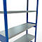 Schulte MULTIplus250 Steckregal, Grundregal, 6 Fachböden, bis 250 kg je Fachboden, werkzeuglos montierbar, B 1300 x T 400 x H 2500, enzianblau/verzinkt