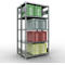 SCHULTE Technique de Stockage - Double base emboîtable. Type 250 kg - 2000x1000x2x400 mm, 10 tablettes