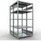 SCHULTE Technique de Stockage - Double base emboîtable. Type 250 kg - 2000x1000x2x600 mm, 10 tablettes