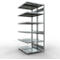 SCHULTE Technique de Stockage - Double montage enfichable. Type 250 kg - 2500x1000x2x600 mm, 12 tablettes