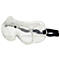 Transparente Schutzbrille mit schwarzem Gummiband und Belüftungslöchern.