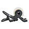 Gray tape dispenser with clip and roll of tape. Imprint: Scotch.
