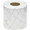 Toilettenpapierrolle mit gepunktetem Rautenmuster und Scott-Logo.