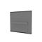 Gray wall with a horizontal recess. On a white background.