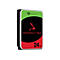 Disque dur Seagate IronWolf Pro avec logo de loup rouge, 24 To. Haut vert avec "Seagate".