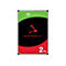 Disque dur Seagate IronWolf, vert/noir, avec logo de loup rouge et impression 2 To.