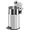Seau à cosmétique Hailo Solid S, 3 l, mécanisme à pédale, avec couvercle & seau intérieur galvanisé, poignée incluse, Ø 180 x H 280 mm, acier inox