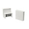 Secrétaire de bureau à domicile, plateau L 1200 x H 600 mm, sorties de câbles/rail système/compartiment pliable, L 1200 x P 380 x H 1320 mm, bois, blanc