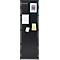 Seitenwand für Grundregal/Anbauregal ORDO Business, multifunktional, magnethaftend, B 500 x T 0,88 x H 2000 mm, Stahl-Vollblech, tiefschwarz matt RAL 9005
