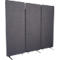 Séparation acoustique Luxor, 3 panneaux, avec pieds, env. 19 kg, dimensions totales L 1830 x P 35 x H 1680 mm, matériaux recyclés, gris ardoise