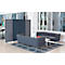 Séparation acoustique Luxor, 3 panneaux, avec pieds, env. 19 kg, dimensions totales L 1830 x P 35 x H 1680 mm, matériaux recyclés, gris clair