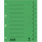 Green divider with holes, lines and numbers for structuring. On the right a scale from 1 to 10.