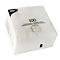 Servetten Papstar, 1-laags, 330 x 330 mm met ¼-vouw, papier in stoflook, 1200 st, wit