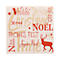 Servetten Papstar Christmas Time, 3-laags, 1/4 vouw, B 330 x H 330 mm, FSC® papier, beige-goud-rood, 20 stuks