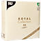 Servetten Papstar Royal Collection, 5 x 50 stuks, 1/4 vouw, stoflook, 400 x 400 mm, papier, champagne