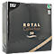Servetten Papstar Royal Collection, 5 x 50 stuks, 1/4 vouw, stoflook, 400 x 400 mm, papier, zwart