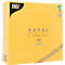 Serviettes Papstar Royal Collection, 5 x 50 pièces, 1/4 de pli, aspect tissu, 400 x 400 mm, papier, jaune