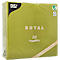 Serviettes Papstar Royal Collection, 5 x 50 pièces, 1/4-plié, aspect tissu, 400 x 400 mm, papier, vert olive