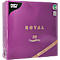 Serviettes Papstar Royal Collection, 5 x 50 pièces, 1/4-plié, aspect tissu, 400 x 400 mm, papier, violet