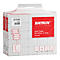Paquet de serviettes en papier, avec "KATRIN Hand Towel Non Stop L 2 Wide (W-Fold)" sur un champ rouge.