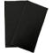 Deux serviettes en tissu noir avec une légère texture, posées côte à côte.
