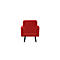 Sessel meet® by Paperflow LISBOA, desinfektionsmittelbeständiger Kunstlederbezug rot, Fußgestell schwarz, B 710 x T 815 x H 830 mm