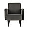 Sessel meet® by Paperflow LISBOA Samtbezug anthrazit, Fußgestell schwarz, B 710 x T 815 x H 830 mm
