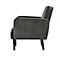 Sessel meet® by Paperflow LISBOA Samtbezug anthrazit, Fußgestell schwarz, B 710 x T 815 x H 830 mm