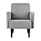 Sessel meet® by Paperflow LISBOA, Samtbezug grau, Fußgestell schwarz, B 710 x T 815 x H 830 mm