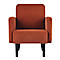 Sessel meet® by Paperflow LISBOA, Samtbezug rostfarben, Fußgestell schwarz, B 710 x T 815 x H 830 mm