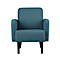 Sessel meet® by Paperflow LISBOA, Stoffbezug blau, Fußgestell schwarz, B 710 x T 815 x H 830 mm