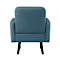 Sessel meet® by Paperflow LISBOA, Stoffbezug blau, Fußgestell schwarz, B 710 x T 815 x H 830 mm