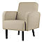 Sessel meet® by Paperflow LISBOA, Stoffbezug elfenbeinfarben, Fußgestell schwarz, B 710 x T 815 x H 830 mm