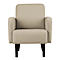 Sessel meet® by Paperflow LISBOA, Stoffbezug elfenbeinfarben, Fußgestell schwarz, B 710 x T 815 x H 830 mm