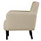 Sessel meet® by Paperflow LISBOA, Stoffbezug elfenbeinfarben, Fußgestell schwarz, B 710 x T 815 x H 830 mm