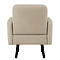 Sessel meet® by Paperflow LISBOA, Stoffbezug elfenbeinfarben, Fußgestell schwarz, B 710 x T 815 x H 830 mm