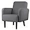 Sessel meet® by Paperflow LISBOA Stoffbezug grau, Fußgestell schwarz, B 710 x T 815 x H 830 mm