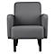 Sessel meet® by Paperflow LISBOA Stoffbezug grau, Fußgestell schwarz, B 710 x T 815 x H 830 mm